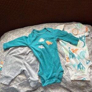 Blue and White Bodysuit One Piece